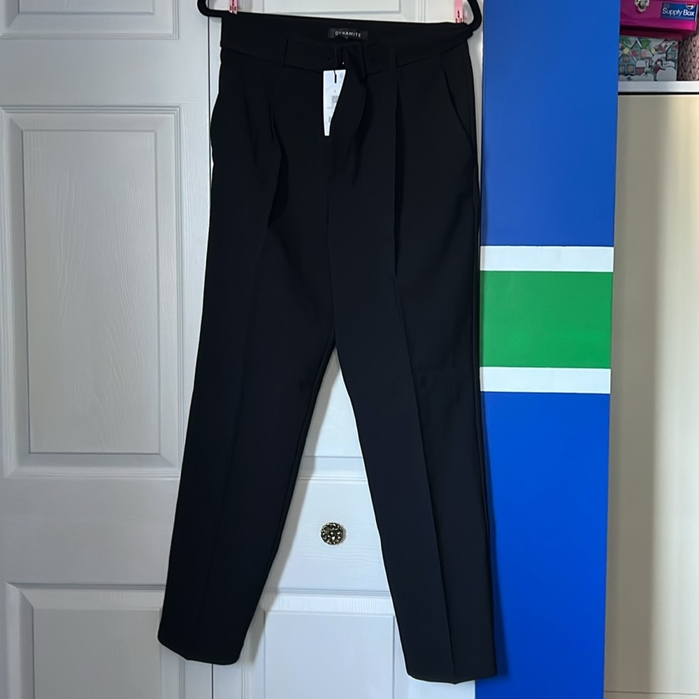 NWT Dynamite Paper-bag Waist Belted Pants - size 6